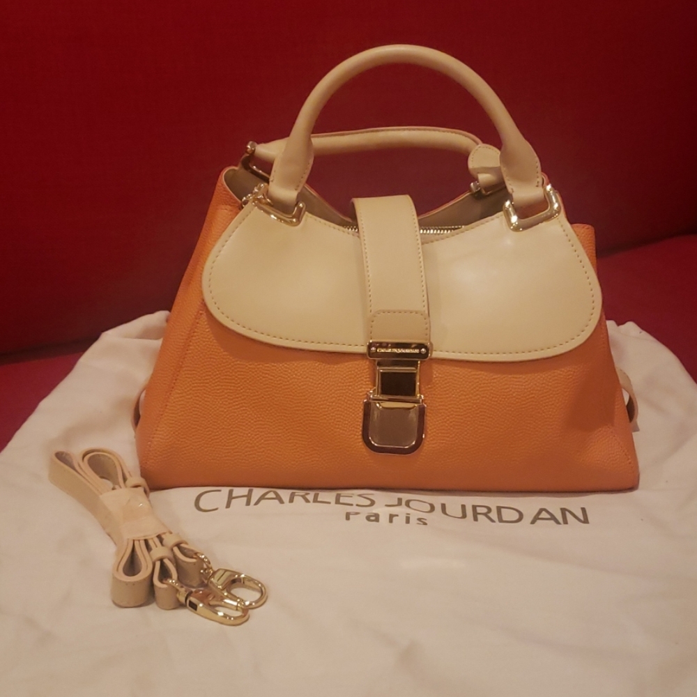 Authentic Charles Jourdan Leather Handbag
